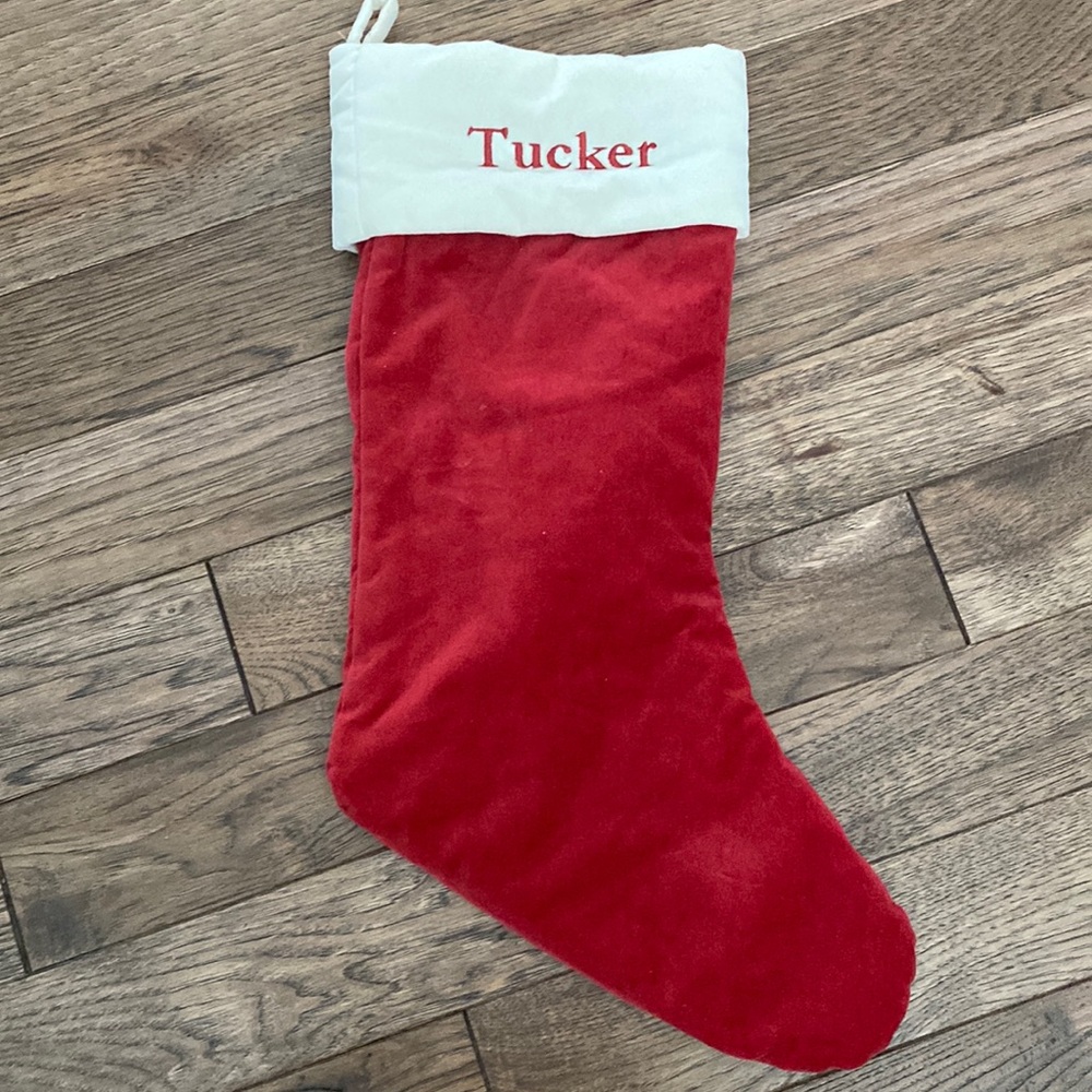 Pottery Barn Embroidered Stocking